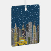 Ornement En Métal Cabine jaune dans la ville personnalisable (Avant droite)