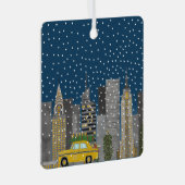 Ornement En Métal Cabine jaune dans la ville personnalisable (Avant droite)