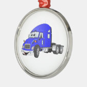 Ornement En Métal Cabine semi-remorque bleu (Gauche)