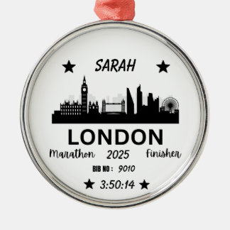 Ornement En Métal Cadeau de finisseur de marathon de Londres pour le