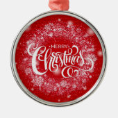 Ornement En Métal Cadeau de Noël moderne (Devant)