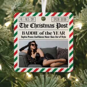 Ornement En Métal Cadeau de Noël personnalisé pour ami, Journal Badd
