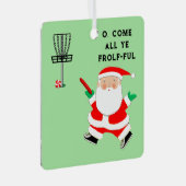 Ornement En Métal Cadeau de vacances Disk Golf (Avant droite)