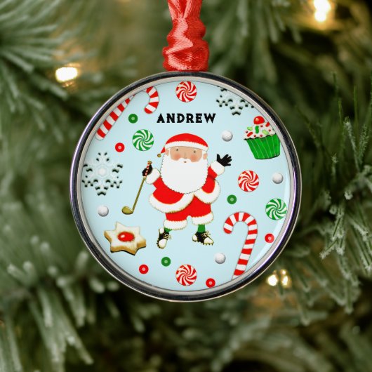 Ornement En Métal Cadeau de vacances Golf (Arbre)