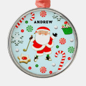 Ornement En Métal Cadeau de vacances Golf (Devant)