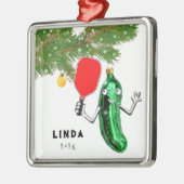 Ornement En Métal Cadeau de vacances Pickleball (Gauche)