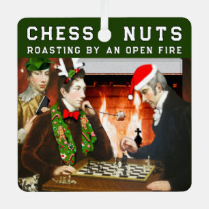 Ornement En Métal Cadeau de vacances pour joueur d'échecs