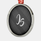 Ornement En Métal Cadeau élégant avec personnalisation Monogramme ar (Gauche)