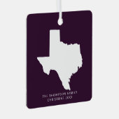 Ornement En Métal Cadeau Pour Couples Amis Clients Texas Noël (Avant droite)