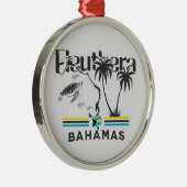Ornement En Métal Cadeau souvenir Bahamas : Eleuthera Bahamas Drapea (Droite)