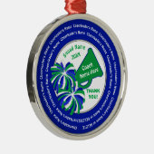 Ornement En Métal Cadeaux Cheer Personnalisés, Bleu, Vert, Blanc (Droite)