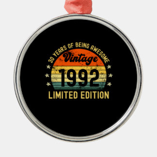 Ornement En Métal Cadeaux de 30e anniversaire vintage 1992 édition l