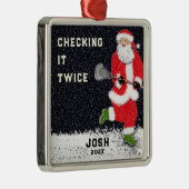 Ornement En Métal Cadeaux de vacances Lacrosse (Droite)