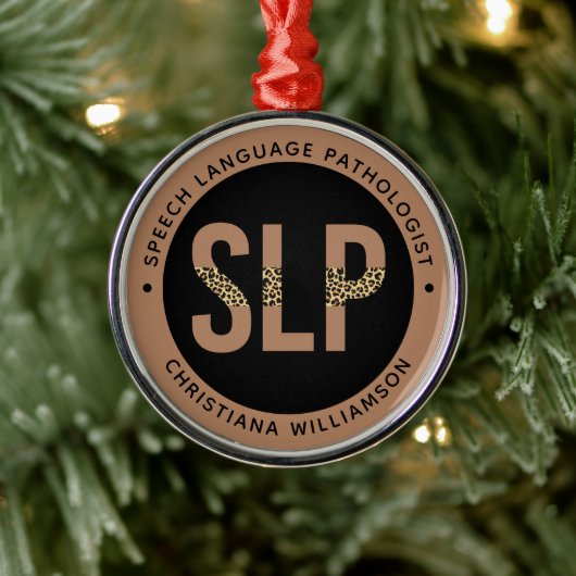 Ornement En Métal Cadeaux Empreintes de léopard Pathologiste de la p (Arbre)