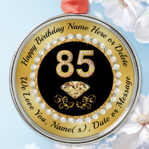 Ornement En Métal Cadeaux pour femme de 85 ans, maman, grand-mère, 8