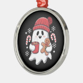 Ornement En Métal Café glacé Fantôme de Noël Retro Café de Noël (Gauche)