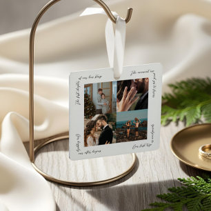 Ornement En Métal Calendrier des étapes importantes pour couples - S