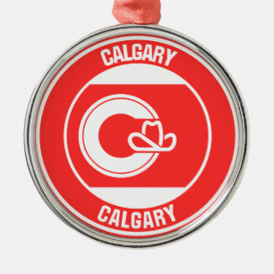 Ornement En Métal Calgary Columbia Emblème Rond