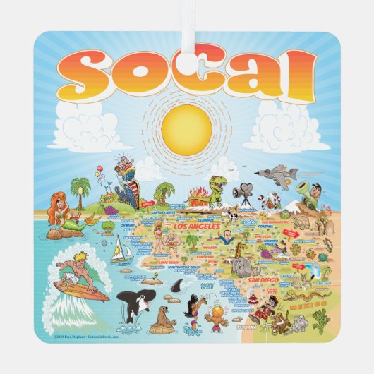 Ornement En Métal Californie du Sud (Verso)