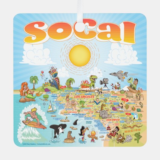 Ornement En Métal Californie du Sud (Recto)