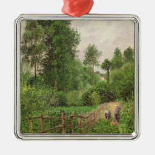 Ornement En Métal Camille Pissarro Paysage, gris de temps un