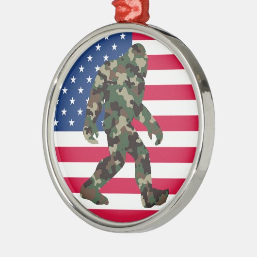 Ornement En Métal Camo Bigfoot Sasquatch (Gauche)
