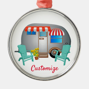 Ornement En Métal Camper Caravane Teardrop Thunder_Cove