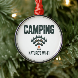 Ornement En Métal Camping Natures Wifi