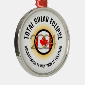 Ornement En Métal CANADA Drapeau 2024 TOTAL SOLAR ECLIPSE Souvenir (Droite)