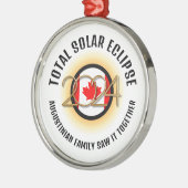 Ornement En Métal CANADA Drapeau 2024 TOTAL SOLAR ECLIPSE Souvenir (Gauche)