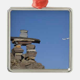 Ornement En Métal Canada, Terre-Neuve, St. John's. Inukshuk (pour