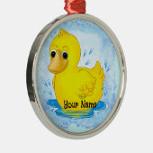 Ornement En Métal Canard en caoutchouc jaune (Droite)