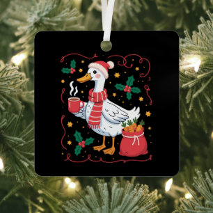 Ornement En Métal Canards de Noël assortis mignons d'oie drôle de fa