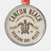 Ornement En Métal Cancun Beach Mexico | Paradise Mexican Caribbean (Devant)
