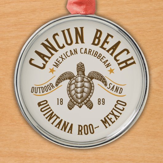 Ornement En Métal Cancun Beach Mexico | Paradise Mexican Caribbean