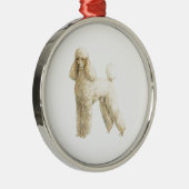Ornement En Métal Caniche -- Agrafe de chiot (Droite)