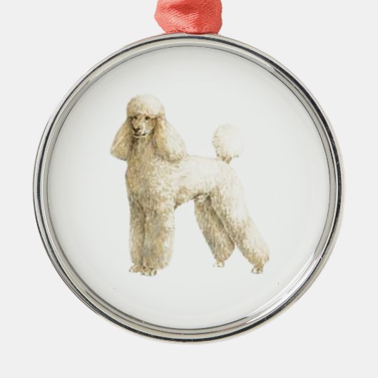 Ornement En Métal Caniche -- Agrafe de chiot (Devant)