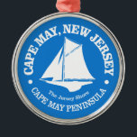 Ornement En Métal Cap May (sloop)<br><div class="desc">Cap May,  New Jersey.</div>