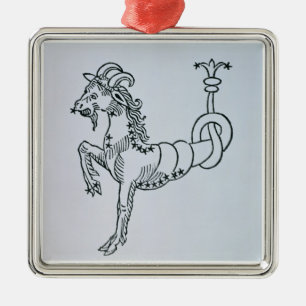 Ornement En Métal Capricorne (la chèvre) une illustration du 'Poe