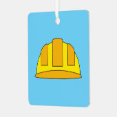 Ornement En Métal Caricature de Casquette dur jaune (Avant gauche)