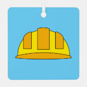 Ornement En Métal Caricature de Casquette dur jaune (Verso)