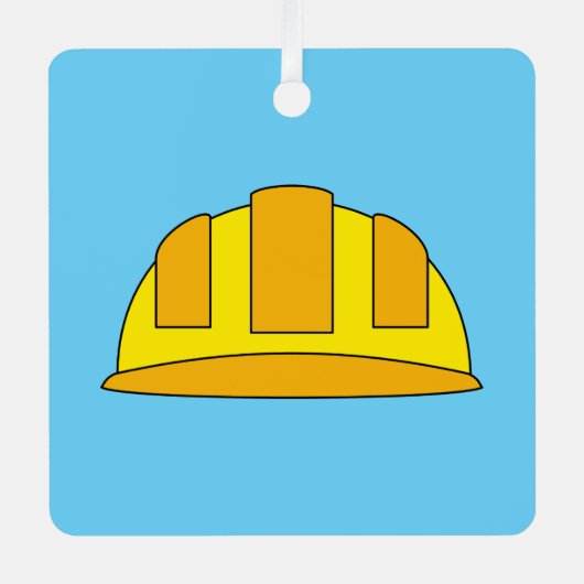 Ornement En Métal Caricature de Casquette dur jaune (Recto)