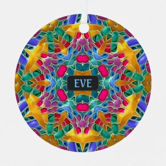 Ornement En Métal Carreaux en verre étincelant - Xmas Kaleidoscope (Recto)