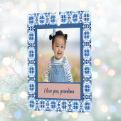 Ornement En Métal Carrelage bleu Chinoiserie Photo Grand Noël