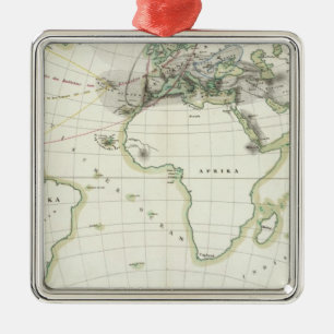 Ornement En Métal Carte d'activité volcanique