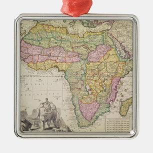 Ornement En Métal Carte de l'Afrique