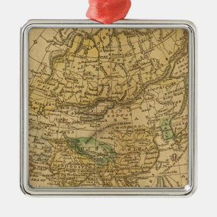 Ornement En Métal Carte de l'Asie par Worcester
