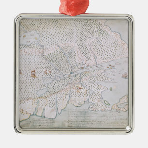 Ornement En Métal Carte de l'estuaire 2 de St Lawrence