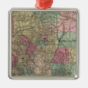 Ornement En Métal Carte de l'état du Colorado