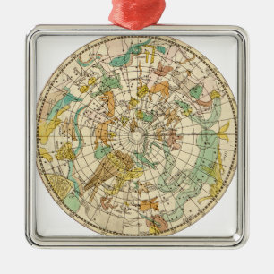 Ornement En Métal Carte de l'étoile du ciel sud et de la configurati